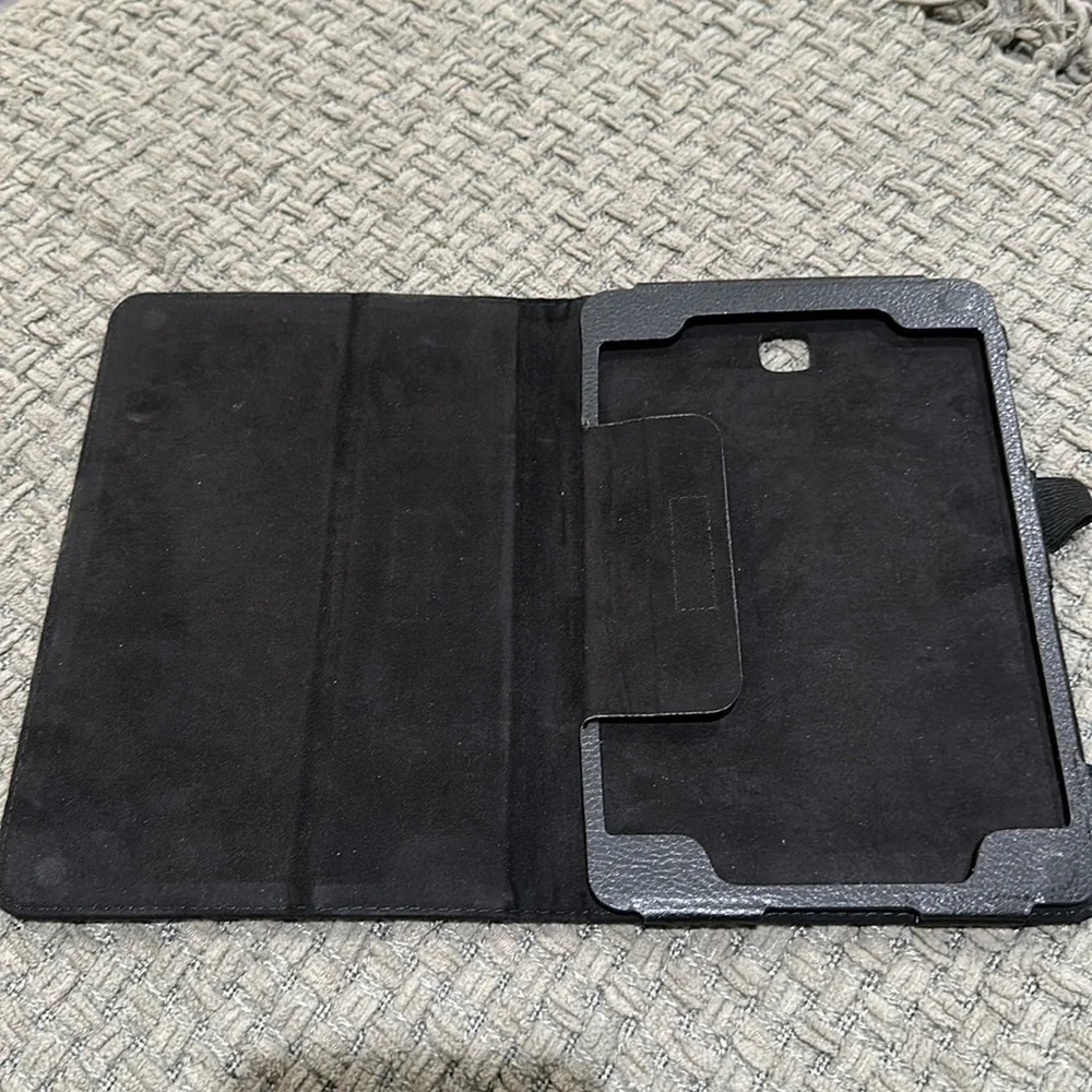 Black leather foldable case